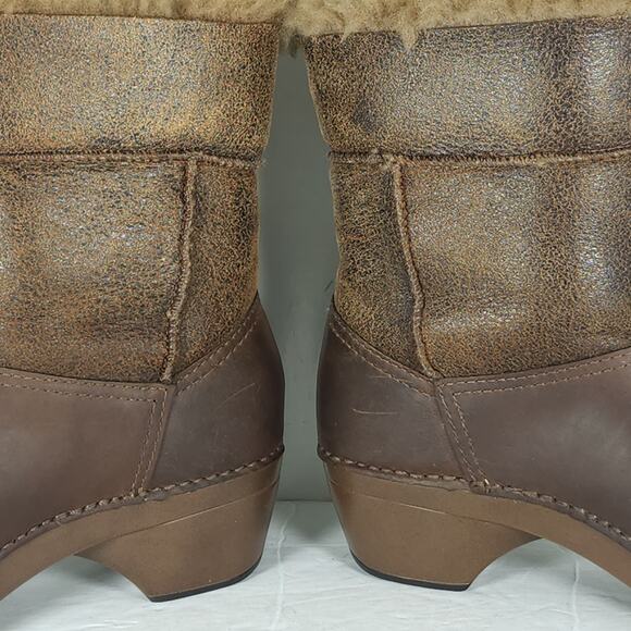 Dansko Women's Stormy EU38 US 7-7.5 Brown Leather Shearling Lined Winter Boots - Picture 16 of 16
